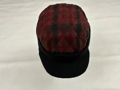 Pendleton Rojo Negro Blanco Nativo Americano 3 Paneles Sombrero Gorra Talla Grande Foto 1 de 4
