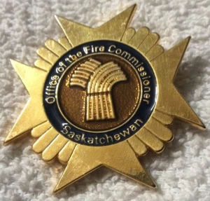 Office Of The Fire Commissioner Saskatchewan Pin Button - Imagen 1 de 5