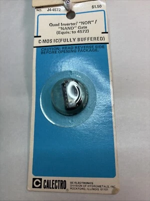 New Radio Shack Quad Inverter NOR NAND Gate 4572 CMOS IC @MB207 - Image 1 of 2