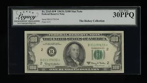 DBR 1963-A $100 FRN New York STAR Fr. 2163-B* Legacy 30 PPQ Serial B01137633* - Picture 1 of 2