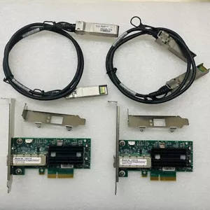 2x Mellanox MCX311A-XCAT CX311A ConnectX-3 EN Network Card 2PCS SFP + Cable - Picture 1 of 6