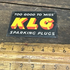 KLG Spark Plugs Miniature Metal Sign Designed For Train Sets English - Picture 1 of 4