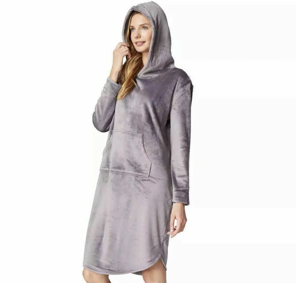 Womens 32 Degrees Heat Cozy Plush Sleep Lounger Granite Gray S/m