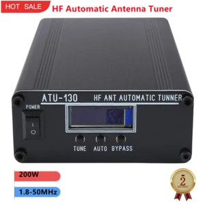1.8-50MHz 200W HF Antenna Tuner Automatic Antenna Tuner OLED Display ATU-130 - Photo 1/6