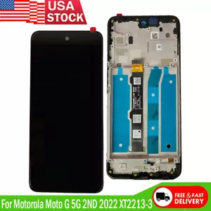 Ersatz für Motorola Moto G 5G 2022 XT2213-3 LCD Touchscreen Digitizer mit Rahmen - Bild 1 von 6