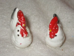 Vintage~White Chickens~Salt & Pepper Shaker Set~JAPAN~1950's - Picture 1 of 11