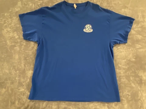 University of Kentucky Shirt Mens 2X Blue SEC Big Nation Crew Cotton NCAA Sports Cover