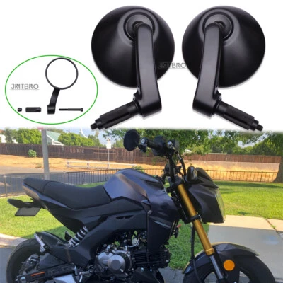 For Kawasaki Z125 Z250 Z400 Z650 Z900 Motorcycle Handle Bar End Mirrors 7/8'' - Image 1 of 4