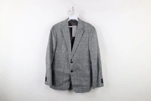 New Banana Republic Mens 38S Slim Linen 2 Button Blazer Suit Coat Jacket Gray - Picture 1 of 17