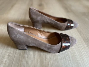 J. McLaughlin Ciara Pump Toasted Coconut Suede & Tortoise - Size 7 - Picture 1 of 7