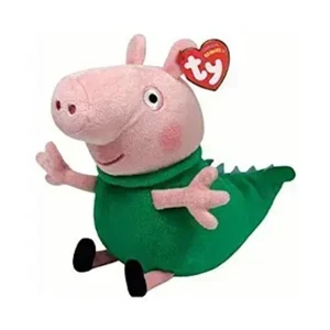 Ty Beanie Baby ๐ GEORGE THE DINOSAUR UK PEPPA PIG EXCLUSIVE PLUSH NEW MWMT's - Picture 1 of 1