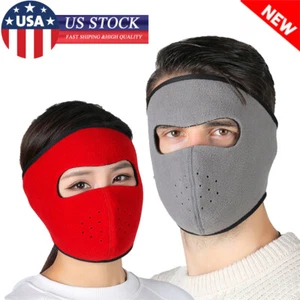 Fleece Ski Mask Cycling Full Cover Face Mask Warm Mask Outdoor Windproof Mask - Picture 1 of 22