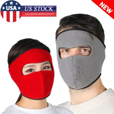 Fleece Ski Mask Cycling Full Cover Face Mask Warm Mask Outdoor Windproof Mask - Image 1 of 4