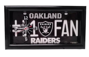OAKLAND RAIDERS #1 Orologio da parete incorniciato con targa - Foto 1 di 2