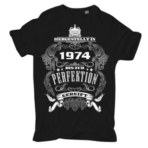 Herren TShirt 1974 geboren Geburtstag Sprüche 51 Jahre Geschenk perfekt  - Bild 1 von 3