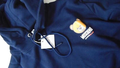 MOSCHINO   FELPA CART. 229,00 TG L-50 COTONE CAPPUCCIO  LOGO A4 Foto 1 de 4