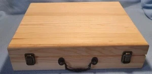 Wooden Essential Oil Storage Box - Holds 72 Oils - 14"x11"x3" Outside - Picture 1 of 4