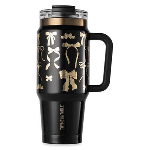 32oz Tumbler with Handle, Dual Straw Lid, Stainless Steel Double Wall Insulated - Picture 1 of 7