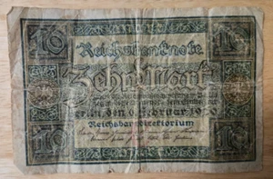 German Reich 10 Mark Est. EF Reichsbanknote - Picture 1 of 4