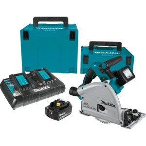 Makita XPS01PTJ 18V X2 Li-Ion 6-1/2 in. Plunge Circular Saw Kit (5 Ah) New - Picture 1 of 9