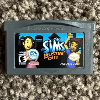 EA Games The Sims Bustin' Out Nintendo Game Boy Advance 2003  Tested/Works - Image 1 of 4