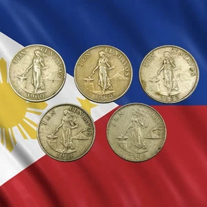 Lotto 5 monete Filippine 10 Centavos - date anni 60 - spedizione combinata - Foto 1 di 2