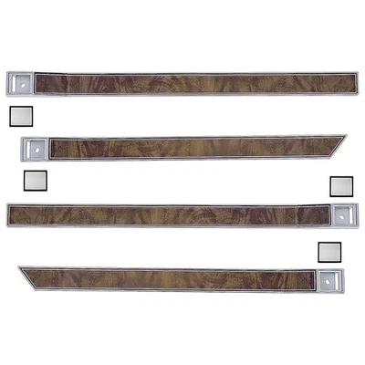1981-86 Buick Regal; Door Panel Escutcheon Trim Set; Wood Grain; 8-Piece Set; LH - Image 1 of 4