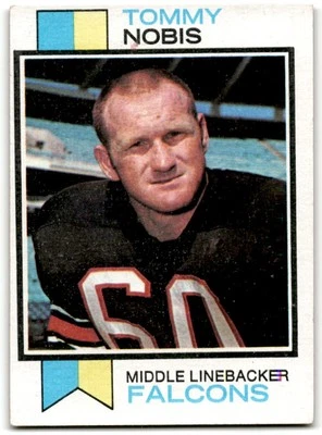 1973 Topps #385 Tommy Nobis Atlanta Falcons - Image 1 of 2