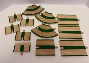 Brio Wooden Railway Double Street Wide Curve Road Track pieces (12) Vintage C3 - Picture 1 of 5