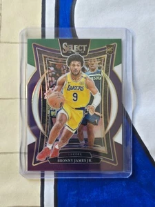 Bronny James Jr RC- Green Purple Concourse #90- 2024-25 Select- Lakers Rookie - Picture 1 of 2