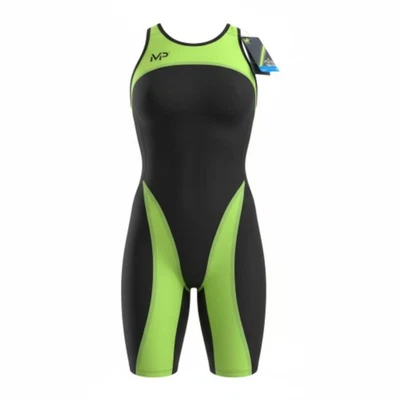 New MICHAEL PHELPS Xpresso Competition SWIM SUIT Black/Yellow Womens Siz 32 NIB  - Image 1 of 4