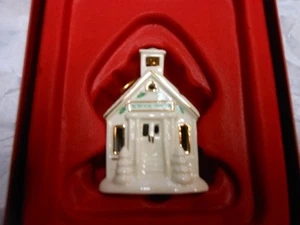 Lenox "Christmas Village Schoolhouse" 2024 Porcelain  Light Ornament NEW - Picture 1 of 1