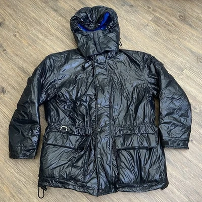 De Colección Años 90 Ralph Lauren Polo Deportivo Negro Brillante Puffer Chaqueta con Capucha Para Hombres Mediana M Foto 1 de 4