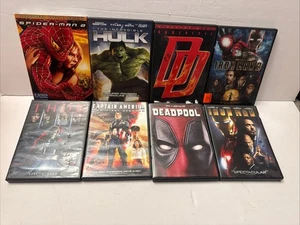 Lot Of 8 Marvel DVDs Spiderman Hulk Daredevil Deadpool Thor Iron Man - Picture 1 of 4
