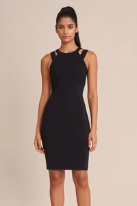 Calvin Klein Black Bodycon Sheath Cocktail Dress Size 4 - Picture 1 of 6