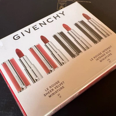 NIB Givenchy Le Rouge Mini Couture 4-Pc Lipstick Gift Set Holiday Sealed NEW - Image 1 of 4