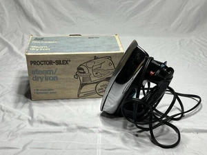 Vintage Proctor Silex Steam/Dry Iron I117B Silver w/ Box. - Picture 1 of 12