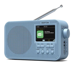 DAB+ DAB FM Radio Speaker Bluetooth Portable Rechargeable AZATOM Aspire G2 Blue - Picture 1 of 9