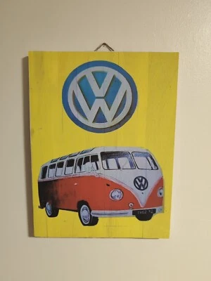 Wooden Slatted Wall/Pop Art  ,"Vw Camper " - Image 1 of 4
