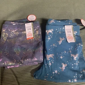 2 Wonder Nation Girls Tough Cotton Leggings Size XL (14-16) Unicorn Butterflies - Picture 1 of 6