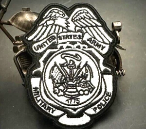 ATEMBERAUBENDER GESTICKTER BÜGELBILD-AUFNÄHER VINTAGE-STIL US-ARMEE MILITÄRPOLIZEI... - Bild 1 von 2