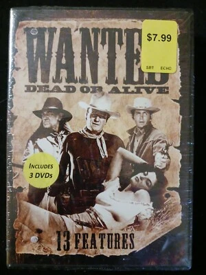 Dual Pack Wanted Dead or Alive & 5-Movie Bloodiest Westerns DVD Brand New - Image 1 of 4