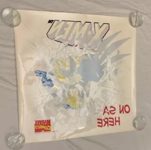 RARE X-MEN WOLVERINE RETAILER WINDOW CLING SIGN 22X22 MARVEL COMICS ON SALE HERE - Picture 1 of 5
