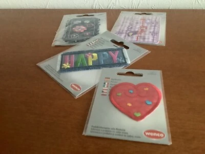 4 tolle Aufbügel Flicken Aufnäher Applikation Bügelbild Neu  !!! - Bild 1 von 4