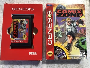 COMIX ZONE SEGA GENESIS JUEGO CARTUCHO JUEGO, MANUAL Y ESTUCHE NES HQ - Imagen 1 de 2