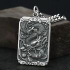 Collier statue dragon sculpture en argent Tibet chinois pendentif collection cadeau
