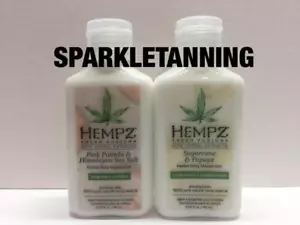 Hempz NEW SCENTS Pomelo rosa y caña de azúcar Papaya Herbal Hemp Moisturizer LOTE de 2 - Imagen 1 de 1
