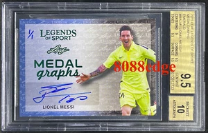 2015 BLATTLEGENDE DES SPORTWAGENS: LIONEL MESSI #1/1 BGS 9,5 AUTOGRAMM 10 EDELSTEINE NEUWERTIG - Bild 1 von 4