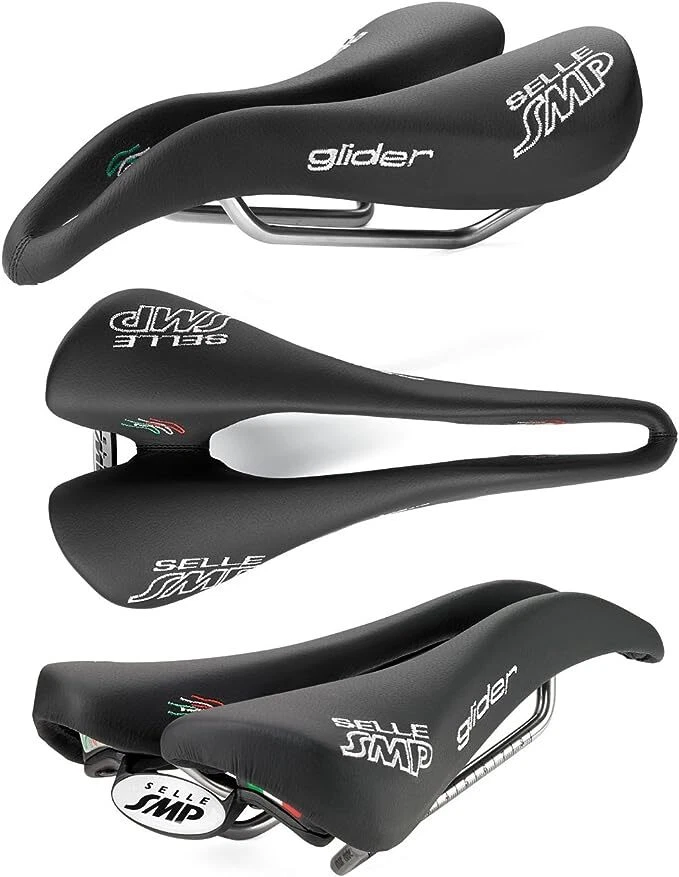 Sillín Planeador Selle SMP Rieles de Acero Inoxidable Elastómero Espumado Acolchado Negro EE. UU. Foto 1 de 1
