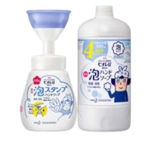 Jabón de manos con sello de espuma Kao Biore-u, tipo flor, unidad principal 240 ml + recarga 770 ml - Imagen 1 de 3